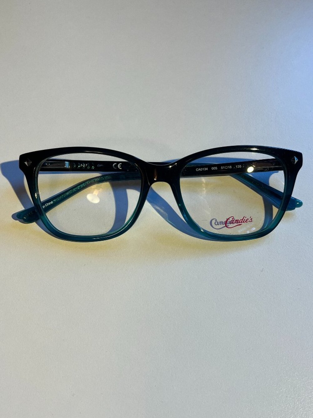 Candie’s CA0134 005 51-16-135 Black/Blue Fade Full Rim Eyeglasses Frame.